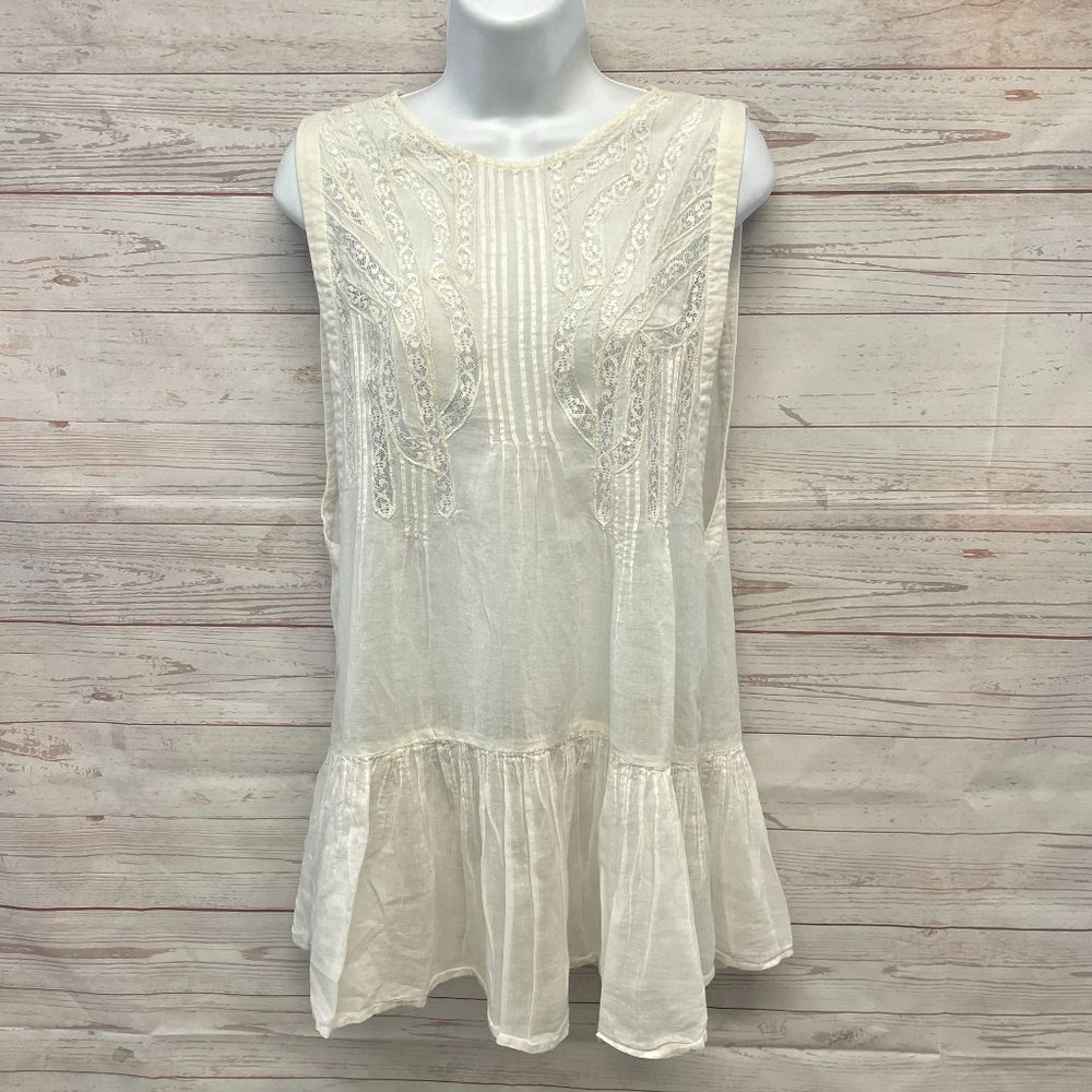 Free People Cream Mini Dress